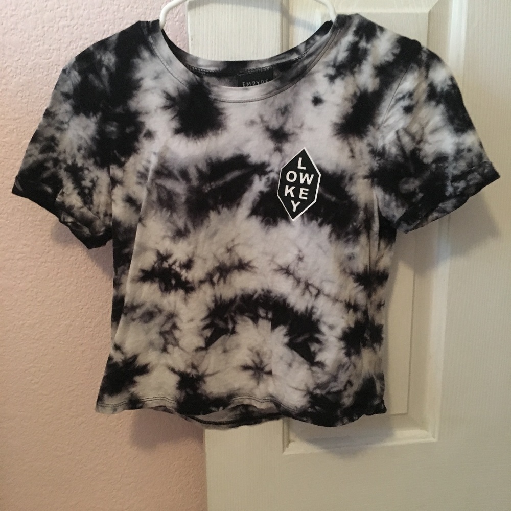 Black and white tie dye shirt